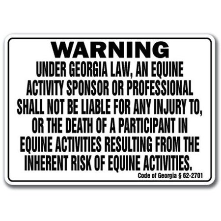 SIGNMISSION 14 in Height, 10 in Width, Plastic, 10" x 14", WS-Georgia Equine WS-Georgia Equine